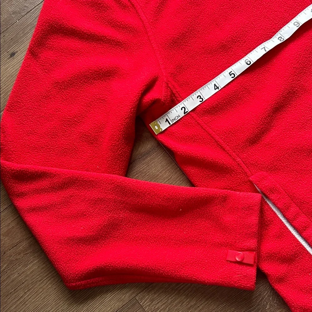 The North Face Bright Red Full-Zip Fleece Jacket ! Large